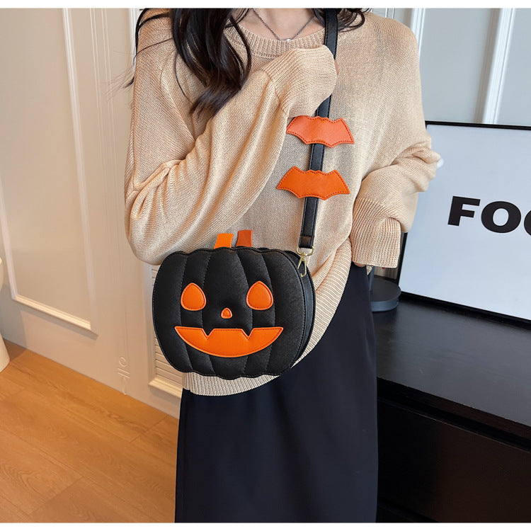 Wholesale Cartoon Halloween Funny Pumpkin  PU Bag
